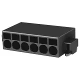 HARTING_14010713102333_Connector PCB terminal block Horizontal Push-in-spring-cage termination Rated current 6 A Contacts 7 Copper alloy Tin plated LCP Black
