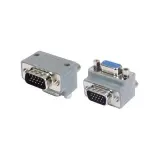 L-com_DG90H15MF3_Low Profile Right Angle Adapter,  HD15 Male / Female,  Cable Exit 3