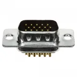 NorComp_180-M15-103L001_15 Pos D-Sub Connector, Male, Solder, 5A, Shielded, Steel Shell