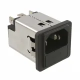 SCHURTER_5200.0143.1_Mains Power Connector, 1A, 250VAC, Male, Fuse, 3 Pos