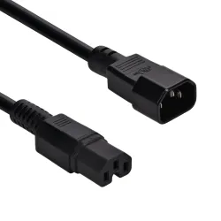 CableMAX_CM-210327BKBSTK_10Ft Power Cord C14 to C15 Black
