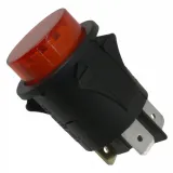 E-Switch_PR141C1000-116_Switch Push Button OFF ON SPST Round Button 16A 250VAC 559.27VA Maintained Contact Quick Connect Panel Mount