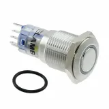 E-Switch_PV3WF2B0SS-3N4_Switch Push Button ON (ON) SPDT Flat Round Button 2A 48VDC Momentary Contact Panel Mount Solder Lug