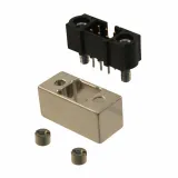 Harwin_M80-5T10605B1_Datamate S-Tek DIL Male Vertical 2.7mm Shielded PC Tail Connector, gold, with jackscrews + 3.5mm board mount, 3+3...