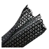 HellermannTyton_170-03026_Split Wrap Braided Sleeving,  1.25" ID,  PET,  Black,  25.0 ft/Standard Reel