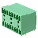 Phoenix Contact_1843130_16 Pos 3.81mm RA Solder Header, 8A, 160V, Green