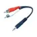 AIM-Cambridge / Cinch Connectivity Solutions_19-1670P_Audio Cables / Video Cables / RCA Cables .5mm Mini-Plug-2 RCA Plugs 6 in. Y Adptr