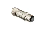 Amphenol LTW_ASU-08BFFB-QL7001_Standard Circular Connector X-Lok, Mini Size, Metal, 2A, 08 pins, Female Connector, Female Contact, Straight, Push Lock, Screw-in, Field Installable, F4.0 - F8.0mm, IP67
