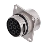 Amphenol Sine Systems_RT0W01419SNH03_Standard Circular Connector Receptacle, Square Flange, 19 Position, Female, Shell Size 14, with Silicone Seal
