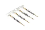 Amphenol Sine Systems_SP24W2G15_Standard Circular Contacts Pin Contact, Stamped, Gold 15u", Wire Range .14-.25mm , 26-24 AWG, with 3 tangs. 3,000 pcs. Reel