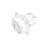 Amphenol Socapex_RJF62BPEM1B_Modular Connectors / Ethernet Connectors Square Flange Recept, IP68BS, Metal Gland, Female RJ45, Blk Coat