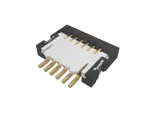 Amphenol_59453-062110EDHLF_Card Edge Connector, 6 Contact(s), 1 Row(s), Female, Right Angle, 0.02 inch Pitch, Surface Mount Terminal, Locking, Black Insulator, LEAD FREE