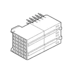 Amphenol_89093-102LF_60 Pos 5 Row RA Receptacle, 2mm Pitch, Press-Fit, 1A, 1kV