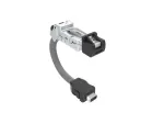 Amphenol_DRPC61A003A10_Modular Connectors / Ethernet Connectors Cable, Cat6A, Industrial RJ45, 45 deg top exit to standard ix plug B key, 26AWG, 1.0m, gold flash
