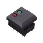 Dailywell_SP86N-B2-5-13_Pushbutton Switches BLACK CAP RED/GN LED