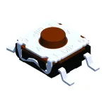 Diptronics_T6WM2NGQR_Switch Tactile N.O. SPST Round Button Gull Wing 0.05A 32VDC 1.57N SMD T/R
