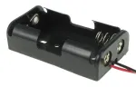 Eagle Plastic Devices_12BH321A-GR_Cylindrical Battery Contacts, Clips, Holders & Springs 2 AA W/6 LDS BLK