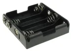 Eagle Plastic Devices_12BH347-GR_Cylindrical Battery Contacts, Clips, Holders & Springs 4XAA SNAPS BLK