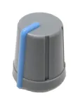Eagle Plastic Devices_450-4663_Knobs & Dials SOFT TCH D SH GY/BL