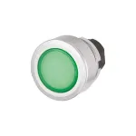EAO_46-2231.4FH0.000_Switch Actuators Actuator, oe 30.5 mm, oe 35 mm, flush, illuminative, Green, Plastic, transparent, round, Silver, Aluminium, Momentary, IP65, IK04
