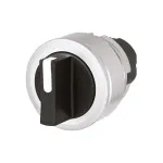 EAO_46-2828.4CV0.001_Switch Actuators Actuator, oe 30.5 mm, oe 35 mm, non illuminative, Black, short, round, Silver, Aluminium, Maintained - Maintained, IP65, IK04