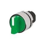 EAO_46-2W28.3CM0.001_Switch Actuators Actuator, oe 22.3 mm, oe 30 mm, illuminative, Green, short, round, Silver, Metal, Maintained - Maintained, IP65, IK03