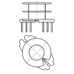 EPCOS (TDK)_B65812N1012D002_BOBBIN COIL FORMER RM8 2 SECTION