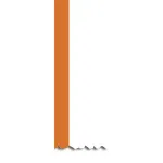 HellermannTyton_558-00333_HT4OE10250; 4" white vinyl with 1" orange stripe on continuous roll 250/RL