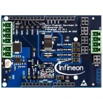 Infineon Technologies_TLE9104SHDEVBOARDTOBO1_Switch IC Development Tools The TLE9104SH shield in the Arduino form factor is an universal development/evaluation kit for Infineon s 4-channel Low-Side Switch TLE9104SH that is designed, but not limited to, Engine Management Systems and other Powertrain Applications