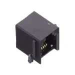 Kycon_GLX-A-66-BLK_Conn Modular Jack F 6 POS 2.04mm Solder RA Thru-Hole 6 Terminal 1 Port
