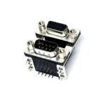 Kycon_K42X-E9S/P-A4NJ_Conn D-Subminiature RCP/PL 9/9 POS 2.77mm Solder RA Thru-Hole 18 Terminal 2 Port