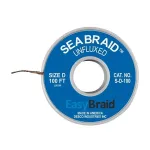 Menda/EasyBraid/Tronex_S-D-100_Desoldering Braid / Solder Removal DESOLDERING BRAID, SEA BRAID, UNFLUXED .100" X 100'