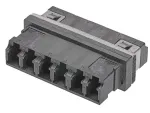 Molex_106121-0214_Fiber Optic Connectors LC/UPC Adp Six Port Black Ceramic (EMI) Body Ceramic Alignment Sleeve Small