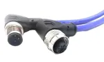Mueller Electric Co._C3BD80M005_Mueller Electric Blue-Flex, M12 Cordset, 3-Pin, Right Angle Male to Right Angle Female, Silicone, 5M
