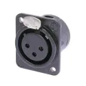Neutrik Group_NC3FDM3LBAG-1_XLR Connectors 3P F RECEPT DL1 SER SODR CUPS BLK/SIL