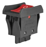 NKK Switches_JWM11BC2A-A_Switch Rocker ON None OFF SPST Quick Connect/Solder Lug Curved Rocker 10A 250VAC 25000Cycles