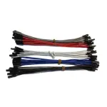 OSEPP Electronics_LS-FFPJ-6_OSEPP Accessories 6" F/F Premium Jumpers, 10 of each color (red, black, white, grey, blue)