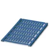 Phoenix Contact_0801444_Conductor marker Sheet blue unlabeled can be labeled with THERMOMARK CARD BLUEMARK CLED BLUEMARK LED TOPMARK LASER Mounting type Insert Cable diameter 0.6-10 mm Lettering field 12 x 4 mm