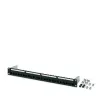 Phoenix Contact_1422979_Patch bay, 19" mounting, IP20, with 24 installation slots for RJ45 cable connection module, adapter-free, jet black