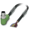 Phoenix Contact_1554827_Sensor/actuator cable, 12-position, PVC, black RAL 9005, Plug angled M12 SPEEDCON, A-coded, on free cableend, cable length 3 m