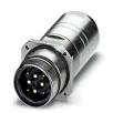 Phoenix Contact_1605837_Rear panel feed-through, straight long, Screw locking, M40, type of contact: Pin,Crimp connection, Axial O-ring, 4xM4, shielded: yes, cable diameter range: 21 mm to 25.5 mm