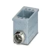 Phoenix Contact_1884720_Box mounting base, made of metal, powder-coated type 1, number of modules 2, cable screw connection Pg16