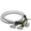 Phoenix Contact_2906951_Assembled round cable (for Emerson Delta V S series), with two double, 24-pos. socket strips each. The cable is suitable for connecting analog I/O cards. Cable length 1 m