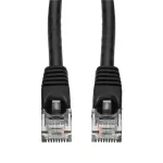 ProLabs_C-14FCAT5E-BK_Amphenol 14ft Black CAT 5E PVC Ethernet Cable Snagless Bubble Boot RJ-45 M/M