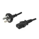 Same Sky_AC-C13 CN_AC Power Cords AC Cord China, IEC320-C13 for C14 inlet, 0.75MM/3 H05VVF ,6', Black, RoHS