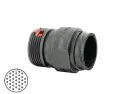 Souriau_CL1C3200_Connector Accessories Square Flange Straight Thermoplastic Black