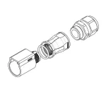 Souriau_UTL1JC103G1P_Circular Push Pull Connectors Male recpt, bshell 4P