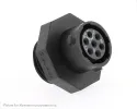 Souriau_UTS710E7SM16_Standard Circular Connector Plastic threaded receptacle, without backshell, with 7 female solder contacts, IP68/69K in unmated conditions
