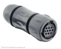 Souriau_UTSX6JC1210SX_Standard Circular Connector Plug, with cable gland backshell, for 10 female contacts, IP68/69K, keying X