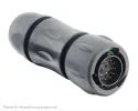 Souriau_UTSX6JC14E15PW_Standard Circular Connector Plug, with cable gland backshell, with 15 male solder contacts, IP68/69K in unmated conditions, keying W